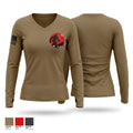 222nd Military Working Dogs 43812070 Women's Long Sleeve V-neck Shirt - 1