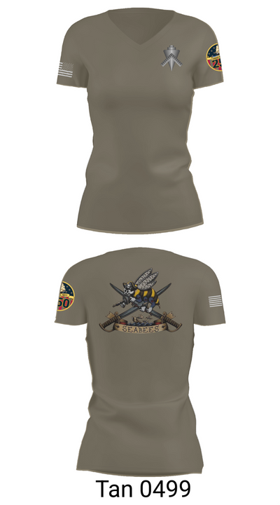 Seabee Women's Short Sleeve V-neck Shirt - 65