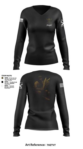 Womens Long Sleeve Vneck Shirt, Hateful Hotel 2nd Plt, , Teamtime, Team time, sublimation, custom sports apparel, team uniforms, spirit wear, spiritwear, sports uniforms, custom shirts, team store, custom team store, fundraiser sports, apparel fundraiser
