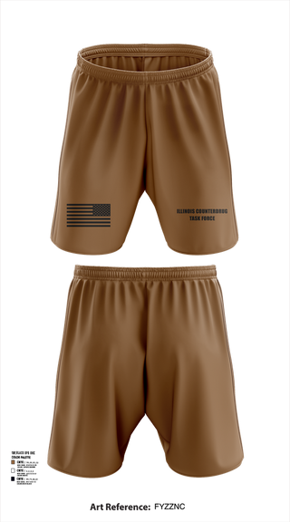 Athletic Shorts With Pockets, Illinois Counterdrug Task Force, , Teamtime, Team time, sublimation, custom sports apparel, team uniforms, spirit wear, spiritwear, sports uniforms, custom shirts, team store, custom team store, fundraiser sports, apparel fundraiser