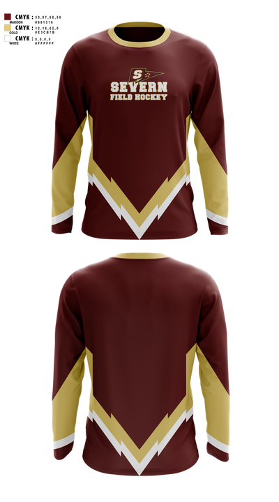 Severn School Field Hockey 83194457 Long Sleeve Performance Shirt 1