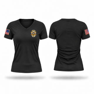 Womens Short Sleeve Vneck Shirt, Duncan Police Department, Police, Teamtime, Team time, sublimation, custom sports apparel, team uniforms, spirit wear, spiritwear, sports uniforms, custom shirts, team store, custom team store, fundraiser sports, apparel fundraiser