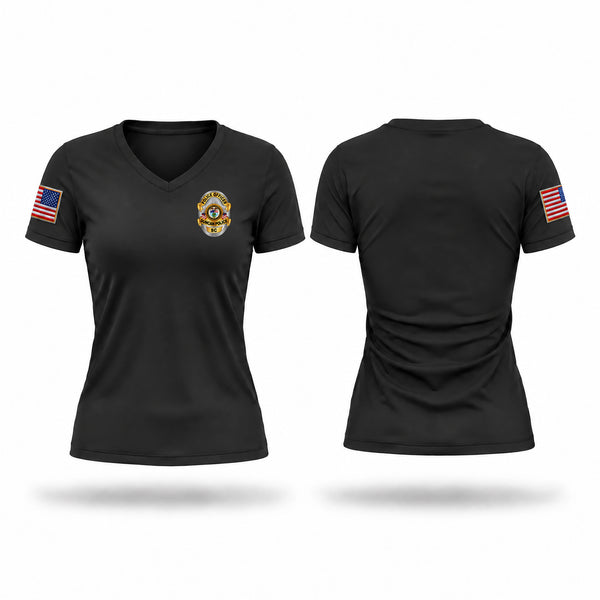 Womens Short Sleeve Vneck Shirt, Duncan Police Department, Police, Teamtime, Team time, sublimation, custom sports apparel, team uniforms, spirit wear, spiritwear, sports uniforms, custom shirts, team store, custom team store, fundraiser sports, apparel fundraiser