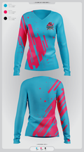 MadBatters Softball 15479950 Women's Long Sleeve V-neck Shirt - 1