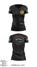 Marine Corps Mountain Warfare Training Center Fire Department 41101347 Women's Short Sleeve V-neck Shirt - 3