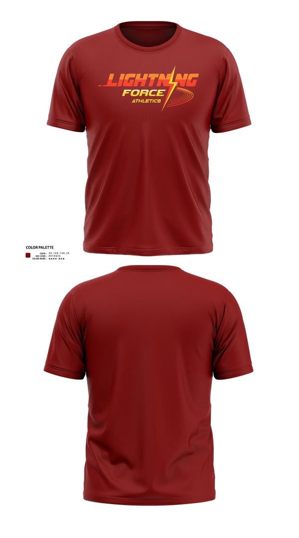 Short Sleeve Performance Shirt, Lightning Force Athletics, Track & Field, Teamtime, Team time, sublimation, custom sports apparel, team uniforms, spirit wear, spiritwear, sports uniforms, custom shirts, team store, custom team store, fundraiser sports, apparel fundraiser