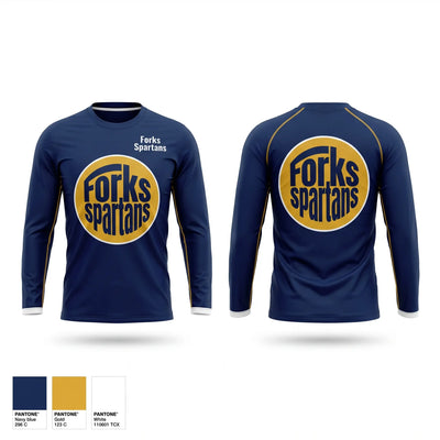 Forks Spartans Long Sleeve Performance Shirt 1