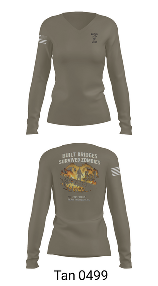Womens Long Sleeve Vneck Shirt, 2225th MRBC, National Guard, Teamtime, Team time, sublimation, custom sports apparel, team uniforms, spirit wear, spiritwear, sports uniforms, custom shirts, team store, custom team store, fundraiser sports, apparel fundraiser