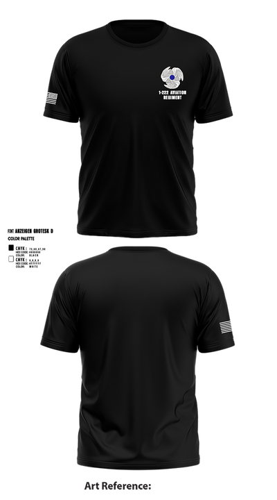 1-222 Aviation Regiment Short Sleeve Performance Shirt - 6