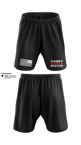 Athletic Shorts With Pockets, Carey Rural Fire & Rescue, Fire Department, Teamtime, Team time, sublimation, custom sports apparel, team uniforms, spirit wear, spiritwear, sports uniforms, custom shirts, team store, custom team store, fundraiser sports, apparel fundraiser