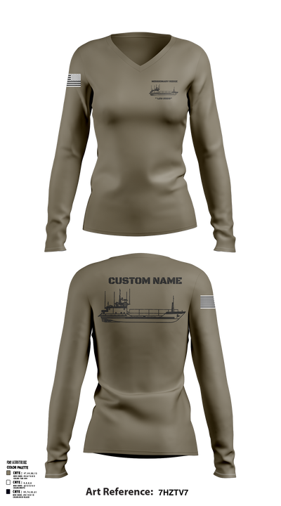 1099th TD 11373724 Women's Long Sleeve V-neck Shirt - 55