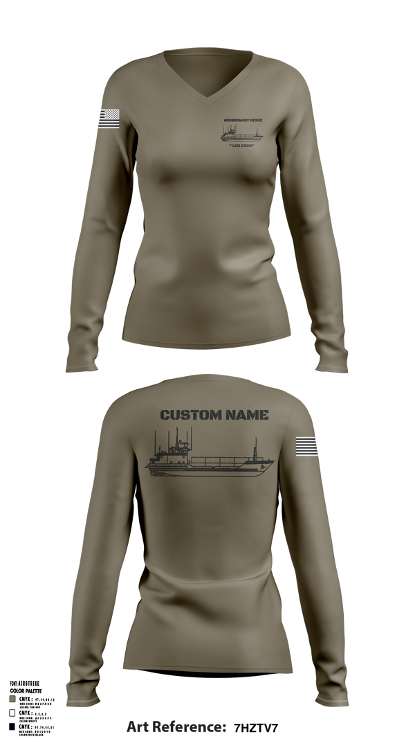 Womens Long Sleeve Vneck Shirt, 1099th TD, Army, Teamtime, Team time, sublimation, custom sports apparel, team uniforms, spirit wear, spiritwear, sports uniforms, custom shirts, team store, custom team store, fundraiser sports, apparel fundraiser