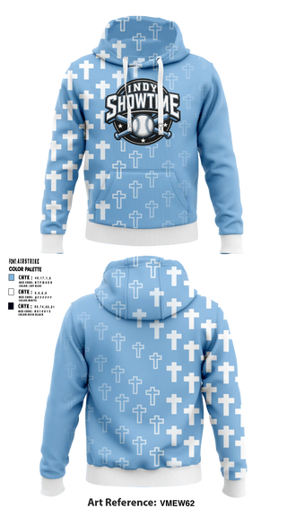 Hoodie, Indy Showtime, Baseball, Teamtime, Team time, sublimation, custom sports apparel, team uniforms, spirit wear, spiritwear, sports uniforms, custom shirts, team store, custom team store, fundraiser sports, apparel fundraiser