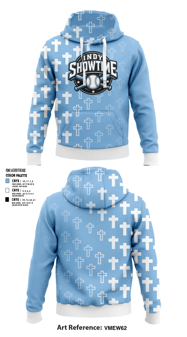Hoodie, Indy Showtime, Baseball, Teamtime, Team time, sublimation, custom sports apparel, team uniforms, spirit wear, spiritwear, sports uniforms, custom shirts, team store, custom team store, fundraiser sports, apparel fundraiser