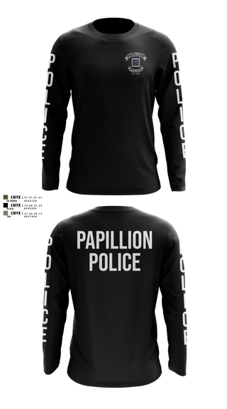 Long Sleeve Performance Shirt, Papillion Police Department, Police, Teamtime, Team time, sublimation, custom sports apparel, team uniforms, spirit wear, spiritwear, sports uniforms, custom shirts, team store, custom team store, fundraiser sports, apparel fundraiser