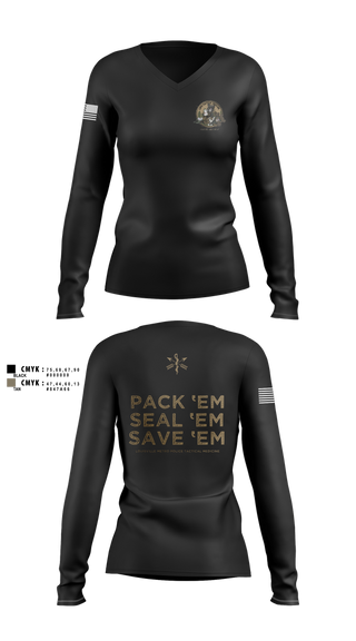 Womens Long Sleeve Vneck Shirt, LMPD HSO TRT, Police, Teamtime, Team time, sublimation, custom sports apparel, team uniforms, spirit wear, spiritwear, sports uniforms, custom shirts, team store, custom team store, fundraiser sports, apparel fundraiser
