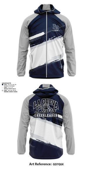 Windbreaker, La Cueva Bears, Cheer, Teamtime, Team time, sublimation, custom sports apparel, team uniforms, spirit wear, spiritwear, sports uniforms, custom shirts, team store, custom team store, fundraiser sports, apparel fundraiser