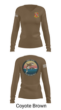 A BTRY, 1-37FAR 4037747 Women's Long Sleeve V-neck Shirt - 17