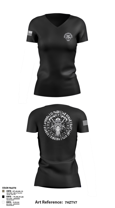 Denver MRCO 92797662 Women's Short Sleeve V-neck Shirt - 3