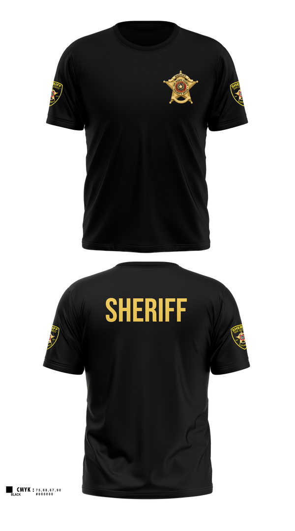 Old School Cotton Feel Shirt, San Jacinto County Sheriff's Office, Police, Teamtime, Team time, sublimation, custom sports apparel, team uniforms, spirit wear, spiritwear, sports uniforms, custom shirts, team store, custom team store, fundraiser sports, apparel fundraiser