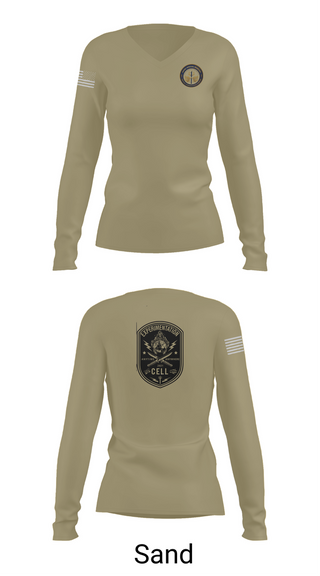 Womens Long Sleeve Vneck Shirt, TCC-1 experimentation, , Teamtime, Team time, sublimation, custom sports apparel, team uniforms, spirit wear, spiritwear, sports uniforms, custom shirts, team store, custom team store, fundraiser sports, apparel fundraiser