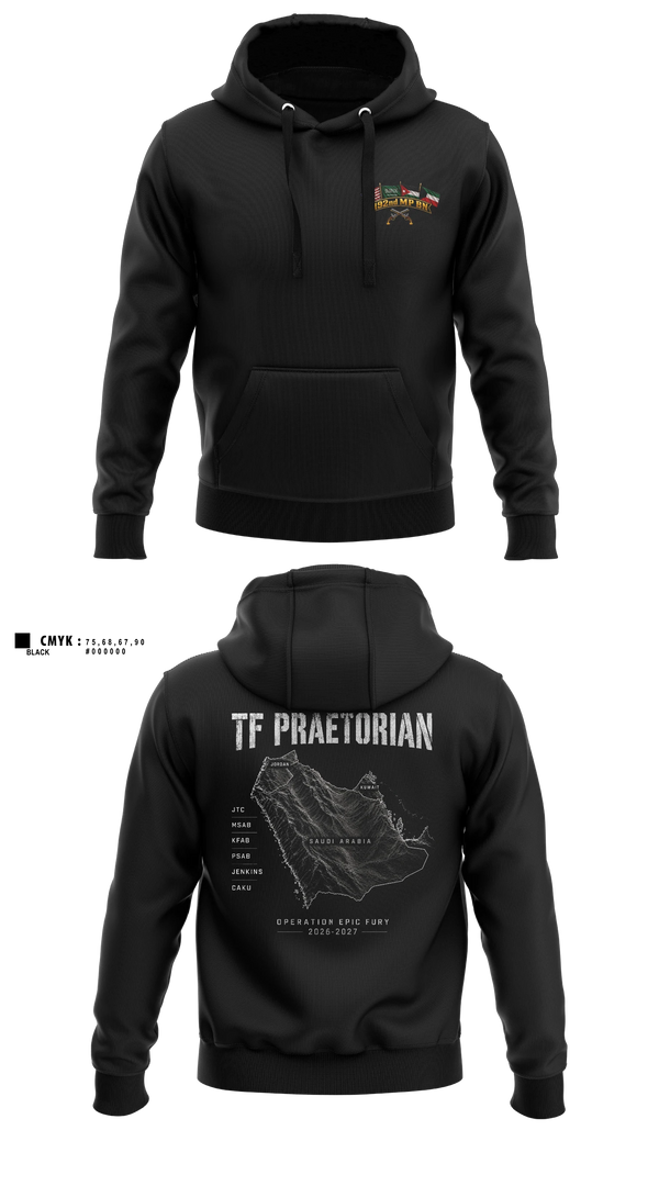 Hoodie, 192nd MP BN, Army, Teamtime, Team time, sublimation, custom sports apparel, team uniforms, spirit wear, spiritwear, sports uniforms, custom shirts, team store, custom team store, fundraiser sports, apparel fundraiser