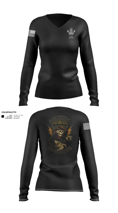 301 76362745 Women's Long Sleeve V-neck Shirt - 22