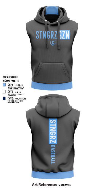 GS Baseball Sleeveless Hoodie - 7