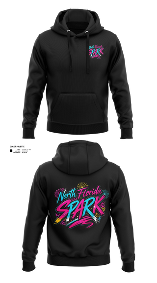Hoodie, North Florida Spark, Softball, Teamtime, Team time, sublimation, custom sports apparel, team uniforms, spirit wear, spiritwear, sports uniforms, custom shirts, team store, custom team store, fundraiser sports, apparel fundraiser