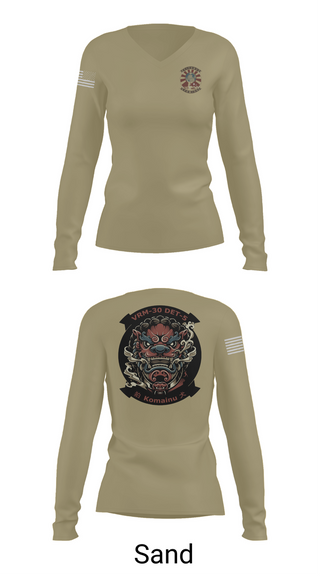 Womens Long Sleeve Vneck Shirt, VRM-30 DET V, Navy, Teamtime, Team time, sublimation, custom sports apparel, team uniforms, spirit wear, spiritwear, sports uniforms, custom shirts, team store, custom team store, fundraiser sports, apparel fundraiser