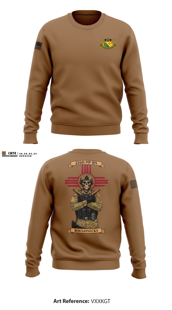 Crew Neck Sweatshirt, HHD 226TH MP BN, Army, Teamtime, Team time, sublimation, custom sports apparel, team uniforms, spirit wear, spiritwear, sports uniforms, custom shirts, team store, custom team store, fundraiser sports, apparel fundraiser