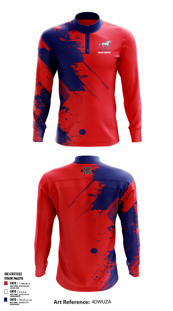 Quarter Zip Jacket, Plaza Park, Cross Country, Teamtime, Team time, sublimation, custom sports apparel, team uniforms, spirit wear, spiritwear, sports uniforms, custom shirts, team store, custom team store, fundraiser sports, apparel fundraiser