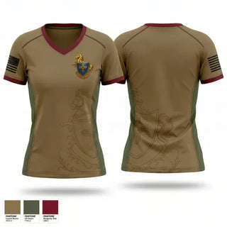 Womens Short Sleeve Vneck Shirt, 4-410th Brigade Support Battalion, Army, Teamtime, Team time, sublimation, custom sports apparel, team uniforms, spirit wear, spiritwear, sports uniforms, custom shirts, team store, custom team store, fundraiser sports, apparel fundraiser