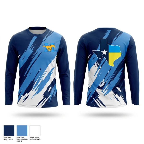 Long Sleeve Performance Shirt, Mustangs, Wrestling, Teamtime, Team time, sublimation, custom sports apparel, team uniforms, spirit wear, spiritwear, sports uniforms, custom shirts, team store, custom team store, fundraiser sports, apparel fundraiser