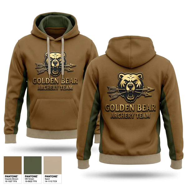 Hoodie, Golden bear archery, Baseball, Teamtime, Team time, sublimation, custom sports apparel, team uniforms, spirit wear, spiritwear, sports uniforms, custom shirts, team store, custom team store, fundraiser sports, apparel fundraiser