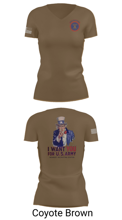 US Army I Want You 76454793 Women's Short Sleeve V-neck Shirt - 8