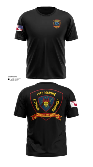 Short Sleeve Performance Shirt, 12th MLR Headquarters Element, Marines, Teamtime, Team time, sublimation, custom sports apparel, team uniforms, spirit wear, spiritwear, sports uniforms, custom shirts, team store, custom team store, fundraiser sports, apparel fundraiser