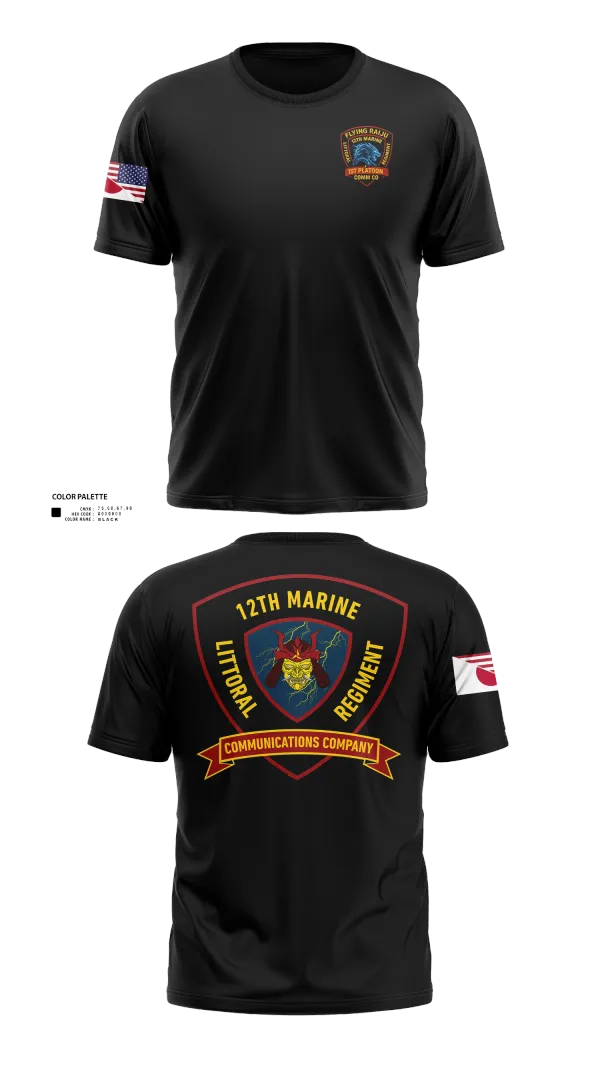 Short Sleeve Performance Shirt, 12th MLR Headquarters Element, Marines, Teamtime, Team time, sublimation, custom sports apparel, team uniforms, spirit wear, spiritwear, sports uniforms, custom shirts, team store, custom team store, fundraiser sports, apparel fundraiser