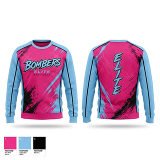 Crew Neck Sweatshirt, Bombers Elite, Softball, Teamtime, Team time, sublimation, custom sports apparel, team uniforms, spirit wear, spiritwear, sports uniforms, custom shirts, team store, custom team store, fundraiser sports, apparel fundraiser
