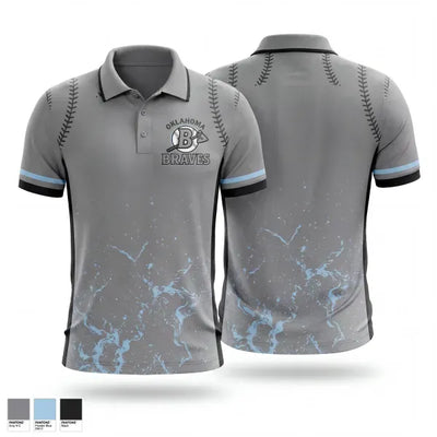 Oklahoma Braves 79825689 Short Sleeve Performance Polo - 1