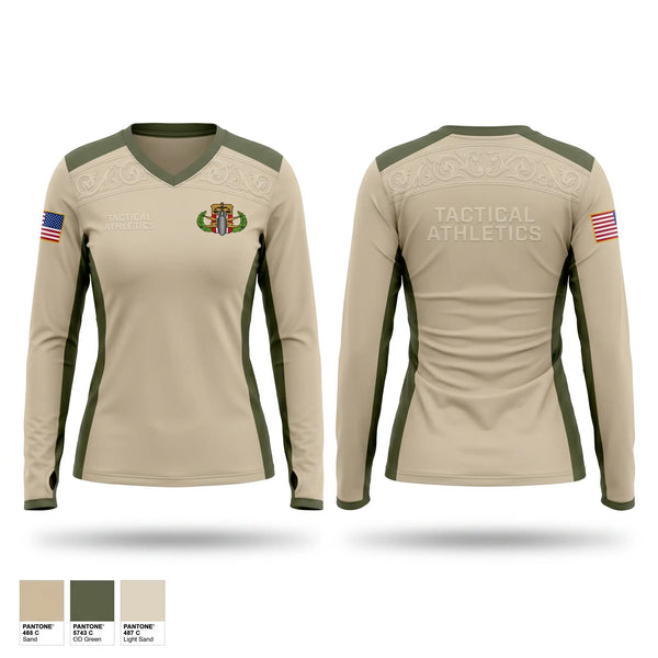 Womens Long Sleeve Vneck Shirt, Virginia State Police, Police, Teamtime, Team time, sublimation, custom sports apparel, team uniforms, spirit wear, spiritwear, sports uniforms, custom shirts, team store, custom team store, fundraiser sports, apparel fundraiser