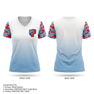 Womens Short Sleeve Vneck Shirt, Piedmont, Track & Field, Teamtime, Team time, sublimation, custom sports apparel, team uniforms, spirit wear, spiritwear, sports uniforms, custom shirts, team store, custom team store, fundraiser sports, apparel fundraiser