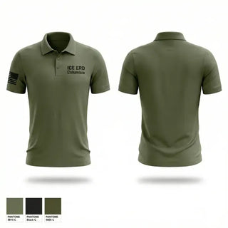 Short Sleeve Performance Polo, ICE ERO Columbia, Police, Teamtime, Team time, sublimation, custom sports apparel, team uniforms, spirit wear, spiritwear, sports uniforms, custom shirts, team store, custom team store, fundraiser sports, apparel fundraiser