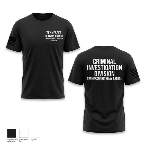 Tennessee Highway Patrol Criminal Investigation Division Old School Cotton Feel Shirt - 1