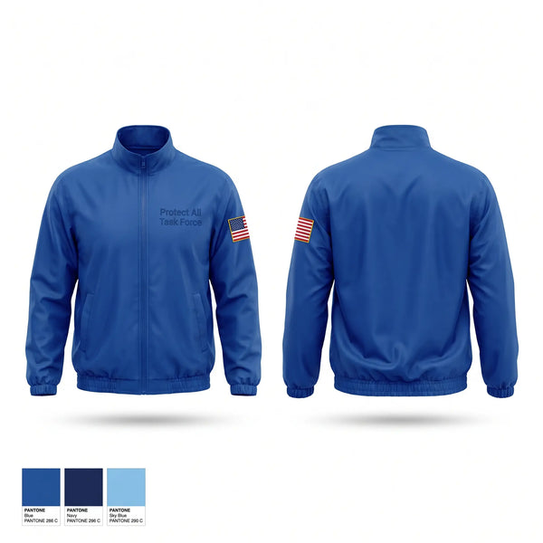 Windbreaker, Protect All Task Force, Police, Teamtime, Team time, sublimation, custom sports apparel, team uniforms, spirit wear, spiritwear, sports uniforms, custom shirts, team store, custom team store, fundraiser sports, apparel fundraiser