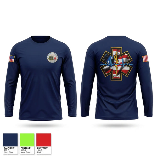 Long Sleeve Performance Shirt, Frontier County Ambulance, EMS/EMT, Teamtime, Team time, sublimation, custom sports apparel, team uniforms, spirit wear, spiritwear, sports uniforms, custom shirts, team store, custom team store, fundraiser sports, apparel fundraiser