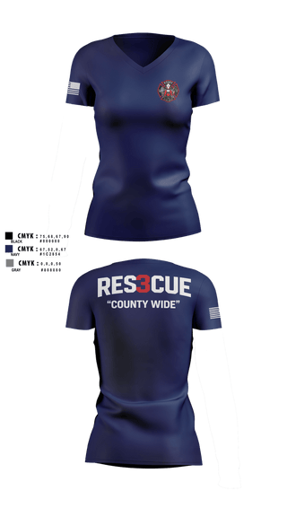 Womens Short Sleeve Vneck Shirt, North Towanda Fire Rescue, Fire Department, Teamtime, Team time, sublimation, custom sports apparel, team uniforms, spirit wear, spiritwear, sports uniforms, custom shirts, team store, custom team store, fundraiser sports, apparel fundraiser
