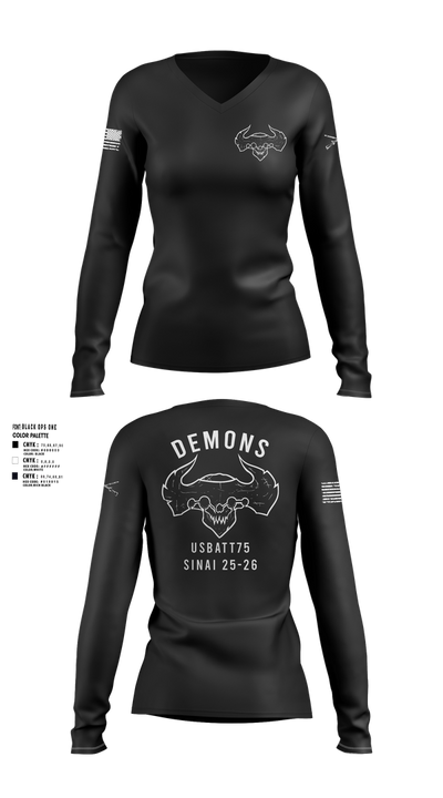 D-co 1-173 1st PLT 21707441 Women's Long Sleeve V-neck Shirt - 112