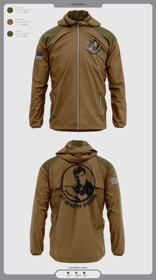 Windbreaker, 1st Infantry Division, , Teamtime, Team time, sublimation, custom sports apparel, team uniforms, spirit wear, spiritwear, sports uniforms, custom shirts, team store, custom team store, fundraiser sports, apparel fundraiser