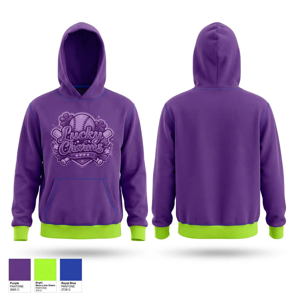 Hoodie, Lucky Charms, Softball, Teamtime, Team time, sublimation, custom sports apparel, team uniforms, spirit wear, spiritwear, sports uniforms, custom shirts, team store, custom team store, fundraiser sports, apparel fundraiser